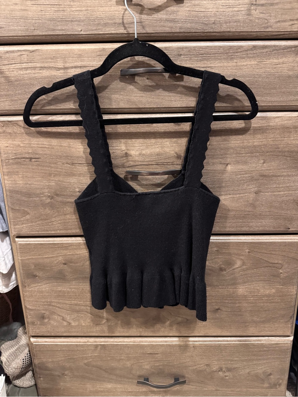 Lulu’s Black Knit Peplum Tank Top - Picture 4 of 4